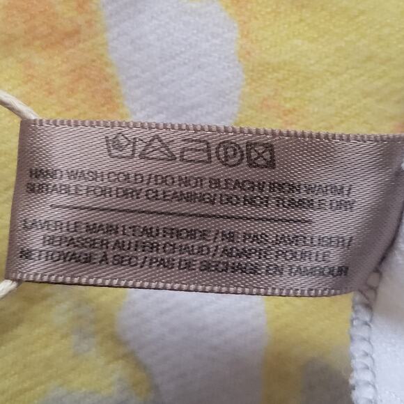 LOOK Cashmere Blend Yellow & Gray Floral Pashmina Wrap Scarf 29x72 - Picture 6 of 11